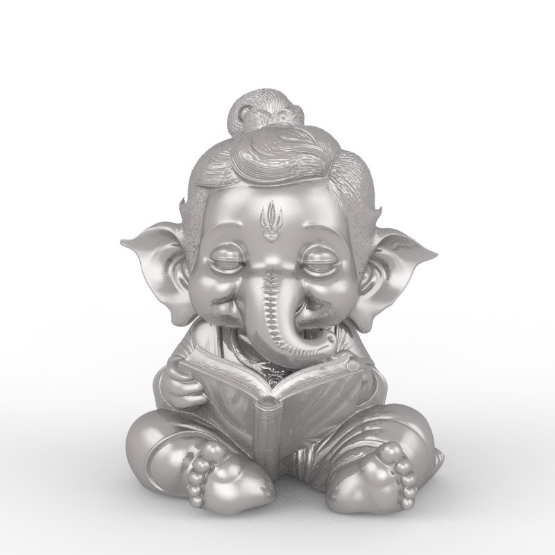 ganesh ji reading book– cute ganesh ji for study table, home temple and car dashboard