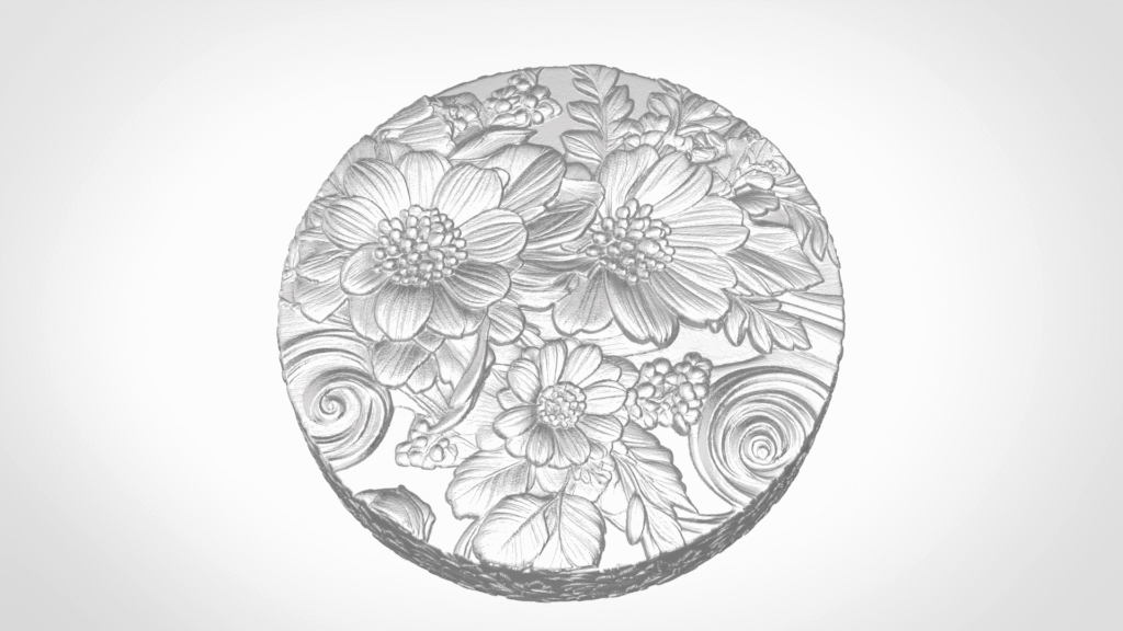 divine blossom round singhasan